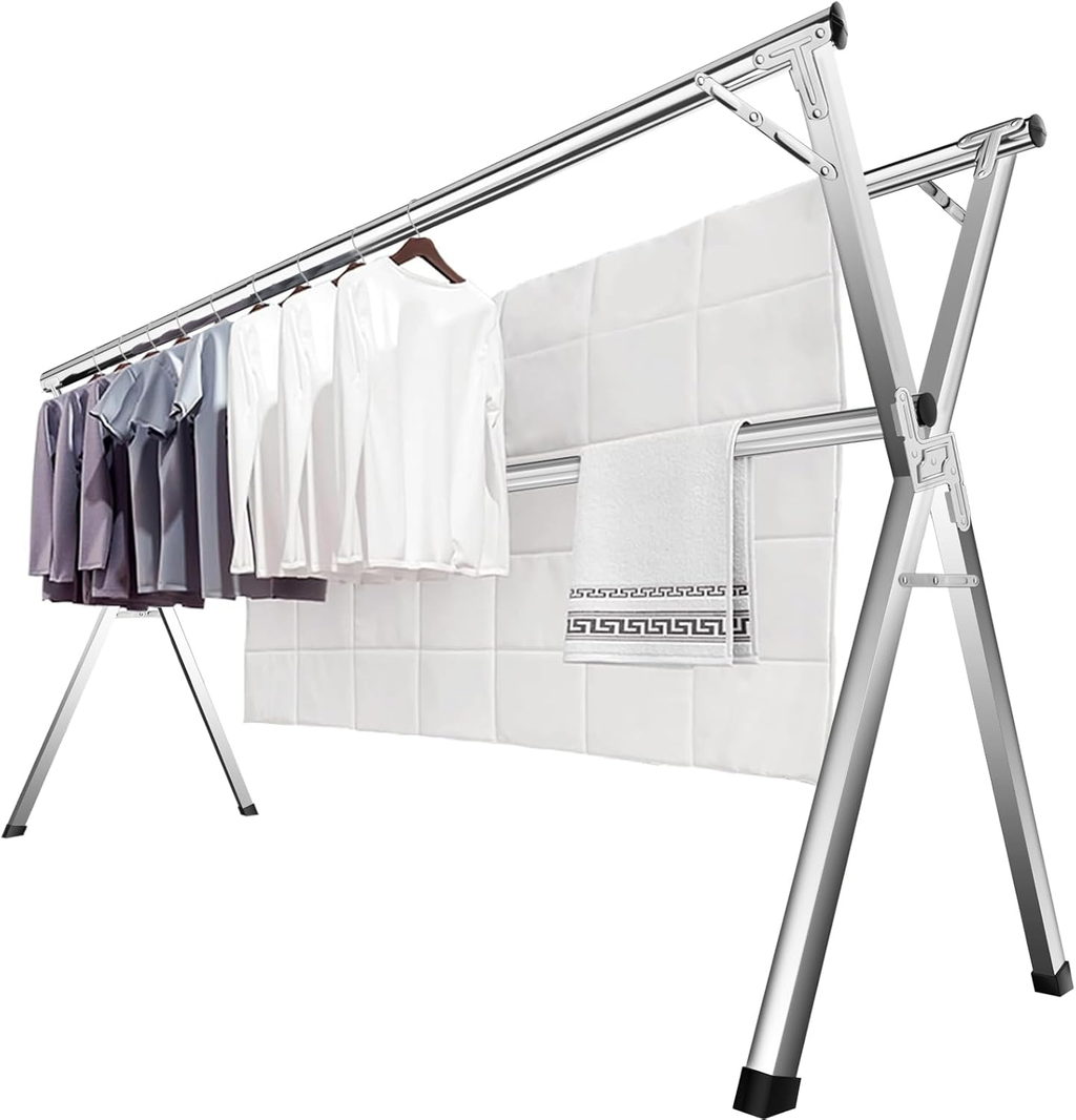 Foldable Retractable Clothes Drying Rack